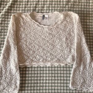 Boho Style White Lace H&M Top